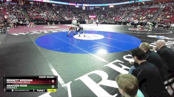 D1-157 lbs Champ. Round 1 - Grayden Rode, Marshfield vs Bennett Weidman, Wisconsin Rapids Lincoln