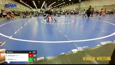 96 lbs Rr Rnd 3 - AJ Woerpel, POWA 12U vs SJ Wilson, Shelton Wrestling Academy 12U