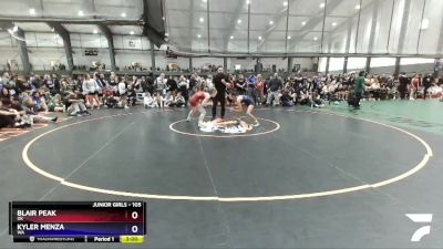 105 lbs Quarterfinal - Blair Peak, OK vs Kyler Menza, WA