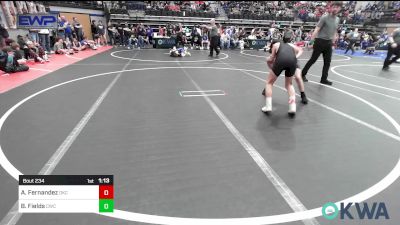 92 lbs Quarterfinal - Alex Fernandez, OKC Saints Wrestling vs Beckhem Fields, Cowboy Wrestling Club