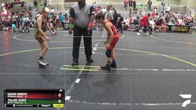 82 lbs Round 5 (6 Team) - Talon Oaks, Beast Mode WA vs Gavin Brent, BadBass Green