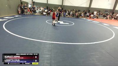 57-61 lbs Round 1 - Scarlett Kerns, Askeo International Mat Club vs Lorretta Colin, Thunder Mountain Wrestling Club