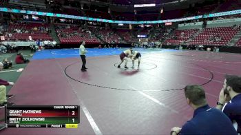 D3-285 lbs Champ. Round 1 - Brett Ziolkowski, Aquinas vs Grant Mathews, Riverdale