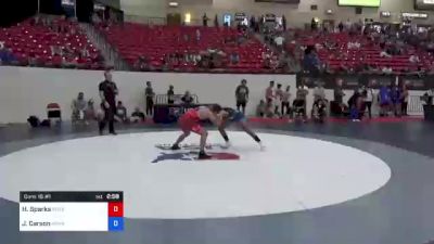 61 kg Cons 16 #1 - Hunter Sparks, Roseburg High School Wrestling vs Jayden Carson, Arkansas Regional Training Center