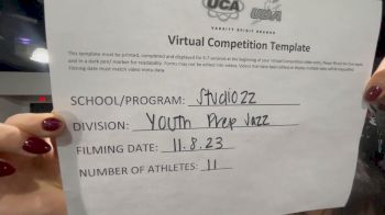 Studio 22 DS High Tek [Youth - Prep - Jazz] 2023 UCA & UDA November Virtual Challenge