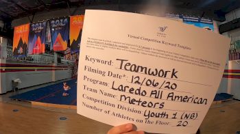 Laredo All American - Meteors [Level 1 L1 Youth - Non-Building] Varsity All Star Virtual Competition Series: Event VII