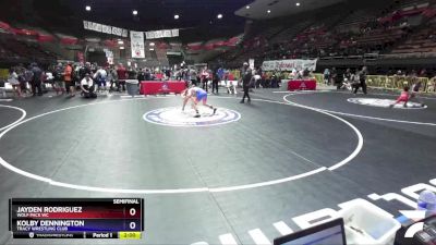 108 lbs Semifinal - Jayden Rodriguez, Wolf Pack WC vs Kolby Dennington, Tracy Wrestling Club