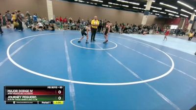 83 lbs Cons. Round 3 - Major Dodge Iv, Apex Grappling Academy vs Journey Peguero, Austin Texas Wrestling Club