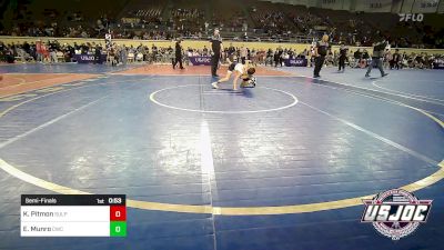 70 lbs Semifinal - Kasten Pitmon, Sulphur Youth Wrestling Club vs Easton Munro, CacheWrestlingClub