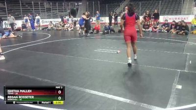 W 127 lbs Round 2 (4 Team) - Ishitha Mallidi, Texas vs Regan Rosseter, Nebraska