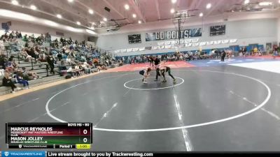 80 lbs 5th Place Match - Marcus Reynolds, Moorcroft Mat Masters Wrestling Club vs Mason Jolley, Douglas Wrestling Club