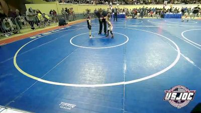 40 lbs Round Of 32 - Noah Harris, Team Conquer Wrestling vs Brylee Michel, Marlow Outlaws