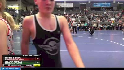 65-73 lbs Round 2 - Emmeline Barry, Nebraska Wrestling Academy vs Delayna Murillo, Norwalk Youth Wrestling