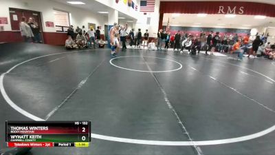 132 lbs Cons. Round 2 - Thomas Winters, Rocky Mountain vs Wyhatt Keith, Campbell County