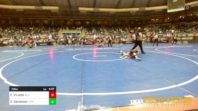 70 lbs Round Of 16 - Elijah Viruete, Inland Elite Wrestling Club vs Cael Danielson, Texas Elite Wrestling Club