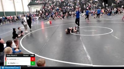 62-67 lbs Cons. Round 2 - Addison Wallin, Fillmore Central vs Elijah Lorenzo, FoxFit Wrestling