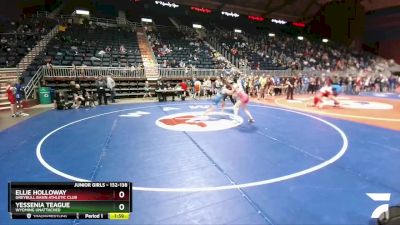 132-138 lbs Round 1 - Ellie Holloway, Greybull Basin Athletic Club vs Yessenia Teague, Wyoming Unattached