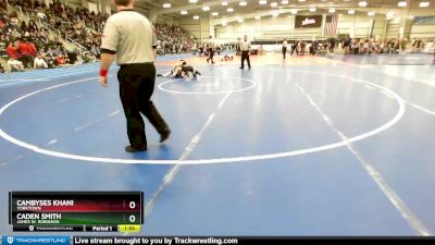 106 lbs Quarterfinal - Cambyses Khani, Yorktown vs Caden Smith, James W. Robinson