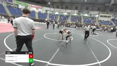 74 lbs 3rd Place - Hudson Staley, Bear Cave vs Jack Larson, Platte Valley Junior Wrestling