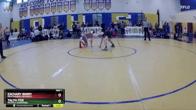 120 lbs Semifinal - Talyn Fisk, Osceola (Kissimmee) vs ZACHARY BERRY, Palm Harbor University