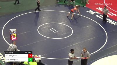 96 lbs Consi Of 4 - Jake Benyo, Hazleton vs Shane Young, Faith Christian Academy