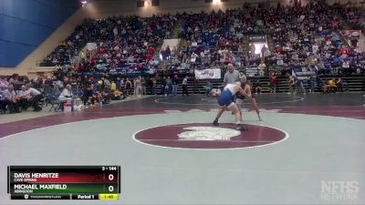 3 - 144 lbs Semifinal - Davis Henritze, Cave Spring vs Michael Maxfield, Abingdon