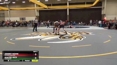 125 lbs Champ. Round 1 - Johnny Novak, Baldwin Wallace vs Hunter Heck, Muskingum