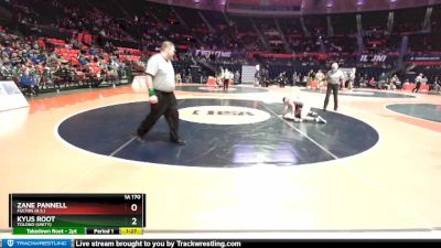 1A 170 lbs Quarterfinal - Zane Pannell, Fulton (H.S.) vs Kyus Root, Tolono (Unity)