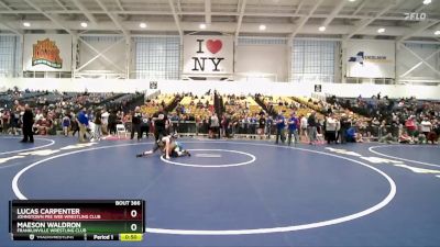 110 lbs Cons. Round 3 - Maeson Waldron, Franklinville Wrestling Club vs Lucas Carpenter, Johnstown Pee Wee Wrestling Club