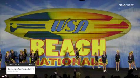 Louisiana VooDoo Allstars - Krewe of Gold [2022 Junior--Div 2 Day 2] 2022 WSA Beach Nationals