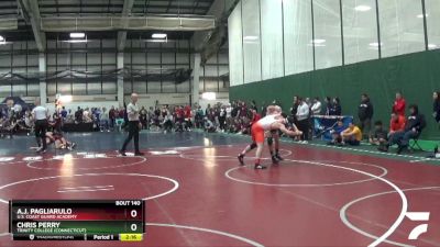 149 lbs Quarterfinal - Chris Perry, Trinity College (Connecticut) vs A.J. Pagliarulo, U.S. Coast Guard Academy