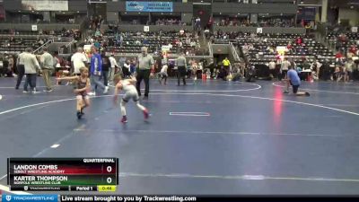 55 lbs Quarterfinal - Karter Thompson, Norfolk Wrestling Club vs Landon Combs, Sebolt Wrestling Academy