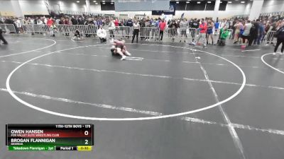 175 lbs Cons. Round 4 - Owen Hansen, Fox Valley Elite Wrestling Club vs Brogan Flannigan, Georgia