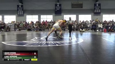 174 lbs Quarterfinal - Luke Hopkins, Baldwin Wallace University vs Adam Myers, Ohio Northern University