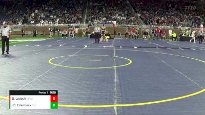 D2-150 lbs Cons. Round 1 - D`Marion Erlenbeck, Clio HS vs Drew Ladach, Huron HS - New Boston