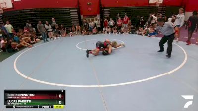 152 lbs Round 3 (6 Team) - Lucas Parietti, BB Wrestling vs Ben Pennington, Spartan Mat Club