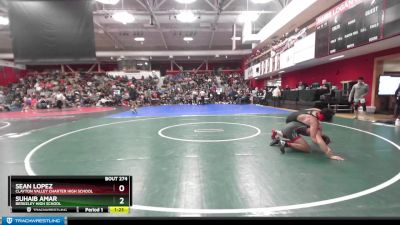 177 lbs Champ. Round 2 - Sean Lopez, Clayton Valley Charter High School vs Suhaib Amar, Berkeley High School