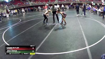 90 lbs Cons. Round 4 - Caden Butler, Arlington vs Jedd Kraus, Mullen Youth Wrestling