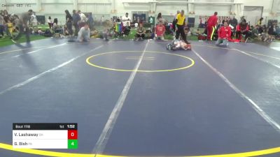 50-B lbs Quarterfinal - Vinny Lashaway, OH vs Grayson Bish, PA