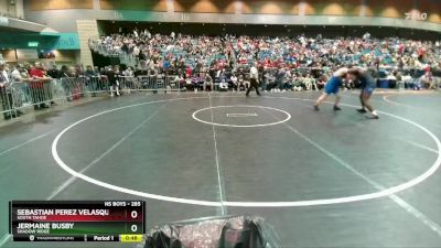 285 lbs Cons. Round 1 - Sebastian Perez Velasquez, South Tahoe vs Jermaine Busby, Shadow Ridge