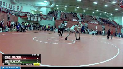 145 lbs Cons. Round 3 - Aaron Clopton, Bloomington South Wrestling Cl vs Colten Gemmer, Midwest Xtreme Wrestling