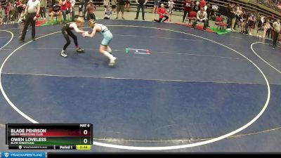 67 lbs Round 3 - Owen Loveless, Elite Wrestling vs Blade Pehrson, Delta Wrestling Club