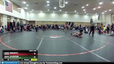 95 lbs Semifinal - Maya Hammond, Beast Mode Wrestling Club vs Lexis Ziebarth, Indiana