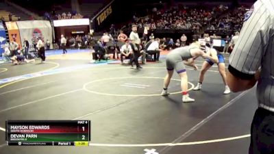 190 Class 1 lbs Semifinal - Mayson Edwards, South Harrison vs Devan Parn, Brookfield