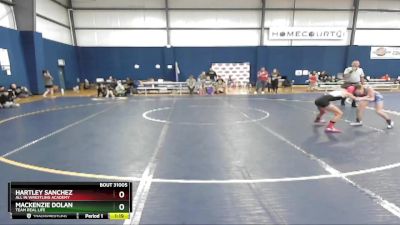 82 lbs Round 1 - Mackenzie Dolan, Team Real Life vs Hartley Sanchez, All In Wrestling Academy