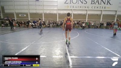 114 lbs Cons. Semi - Macen Fearn, Utah vs Jayden Davidson, Cougars Wrestling Club