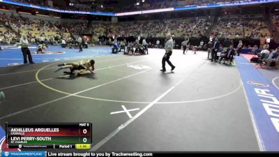 132 Class 2 lbs Semifinal - Akhilleus Arguelles, Cassville vs Levi Perry-South, St. Charles