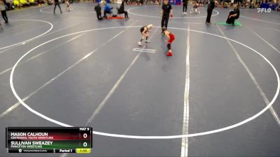 56 lbs Cons. Round 3 - Mason Calhoun, Centennial Youth Wrestling vs Sullivan Sweazey, Princeton Wrestling