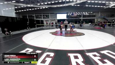 149 lbs Cons. Round 2 - Adam Presa, New England College vs Luke Mangiafico, American International