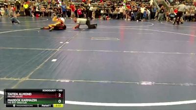 100 lbs Cons. Round 2 - Maddox Karmazin, The Best Wrestler vs Taiten Almond, Millard South